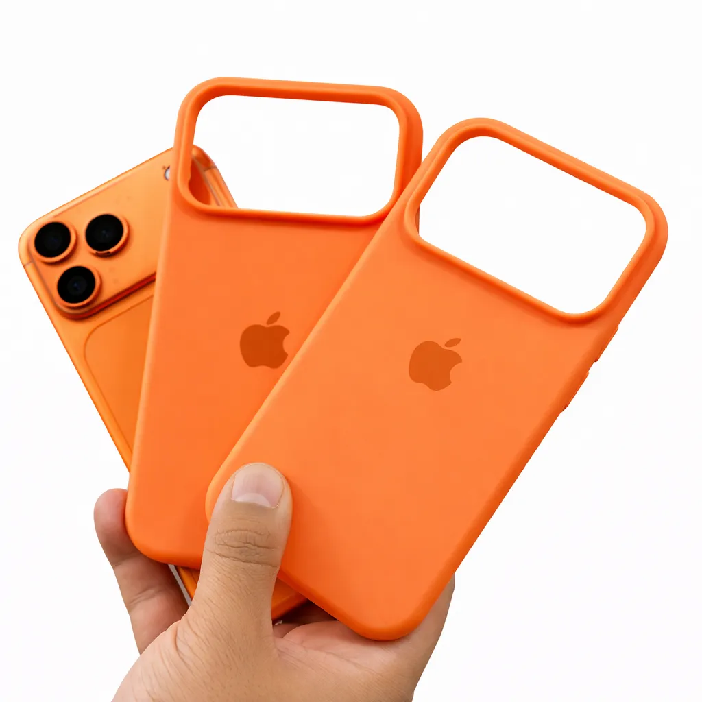 Funda silicone 17pro y 17 pro Max Naranja
