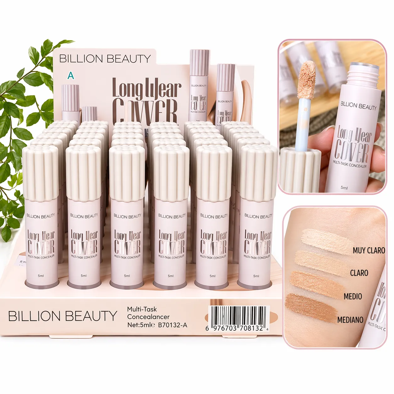 BASE LIQUIDA 4 tonos BILLON BEAUTY