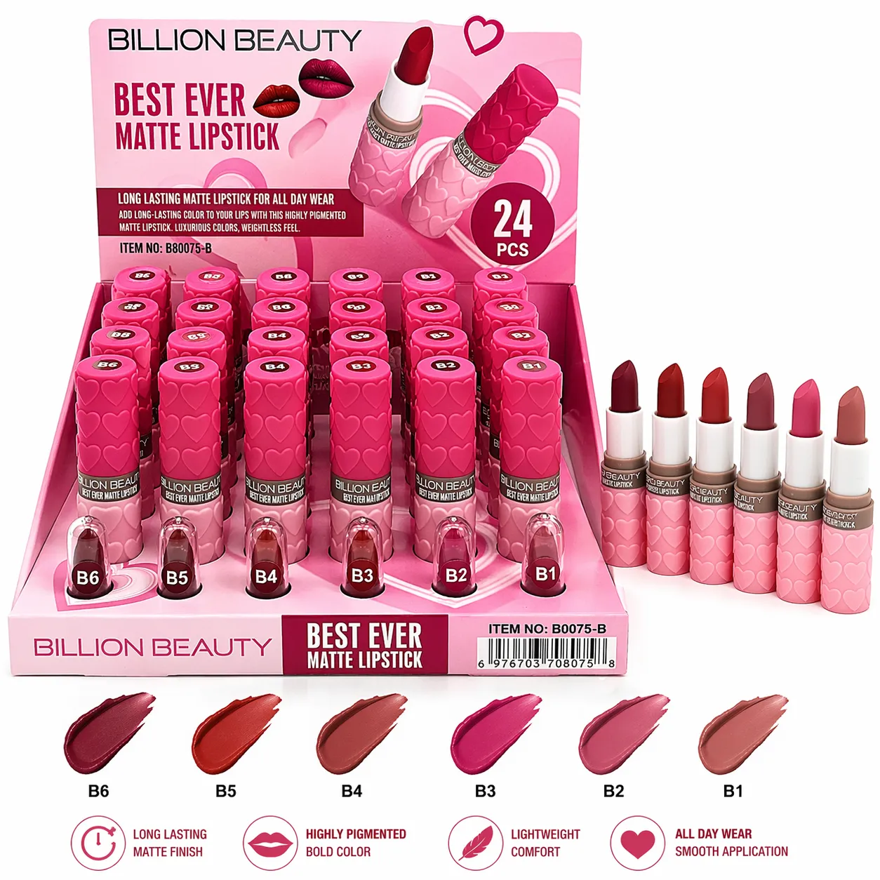 Labial cremoso 6 tonos