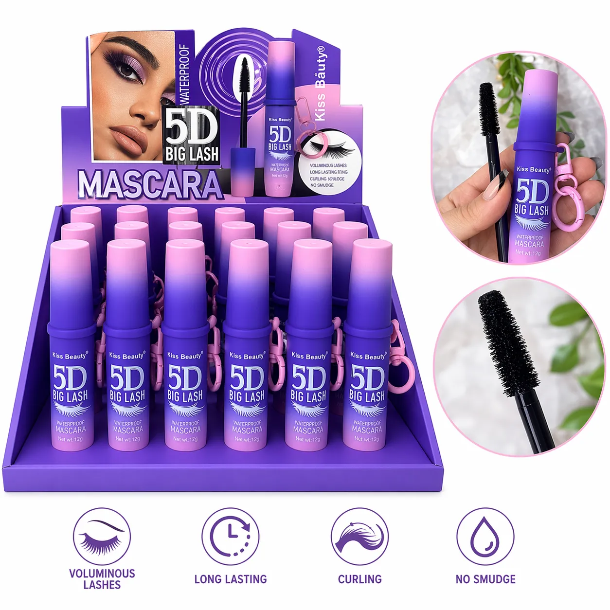 RIMEL KISS BEAUTY con LLAVERO