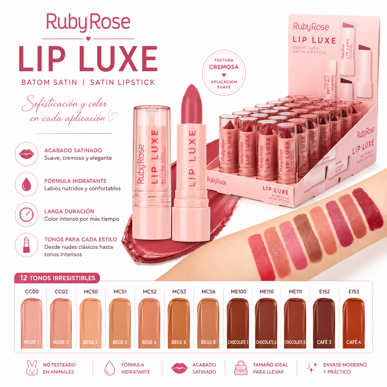 Ruby rose labial luxe cremoso