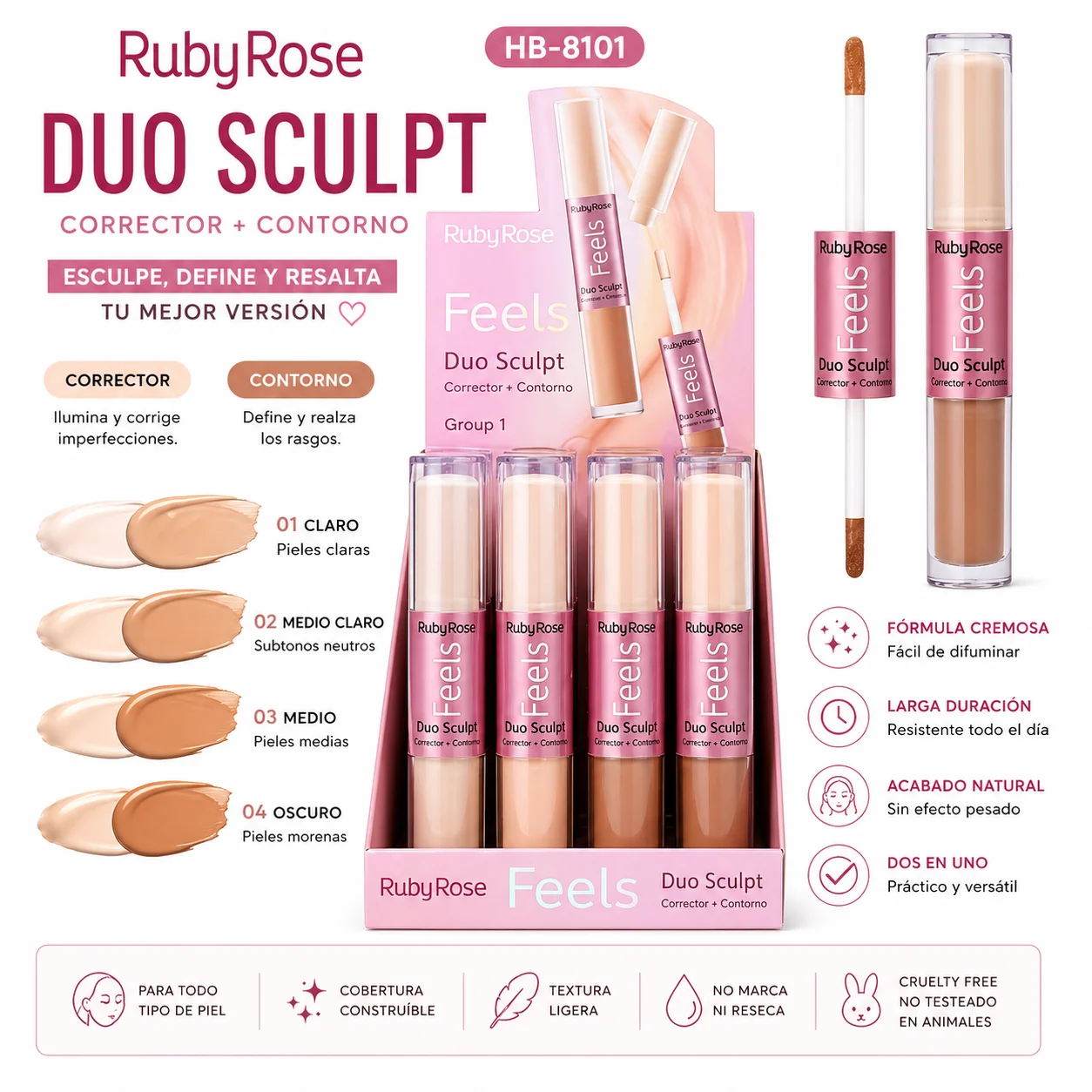Ruby Rose contorno y corrector