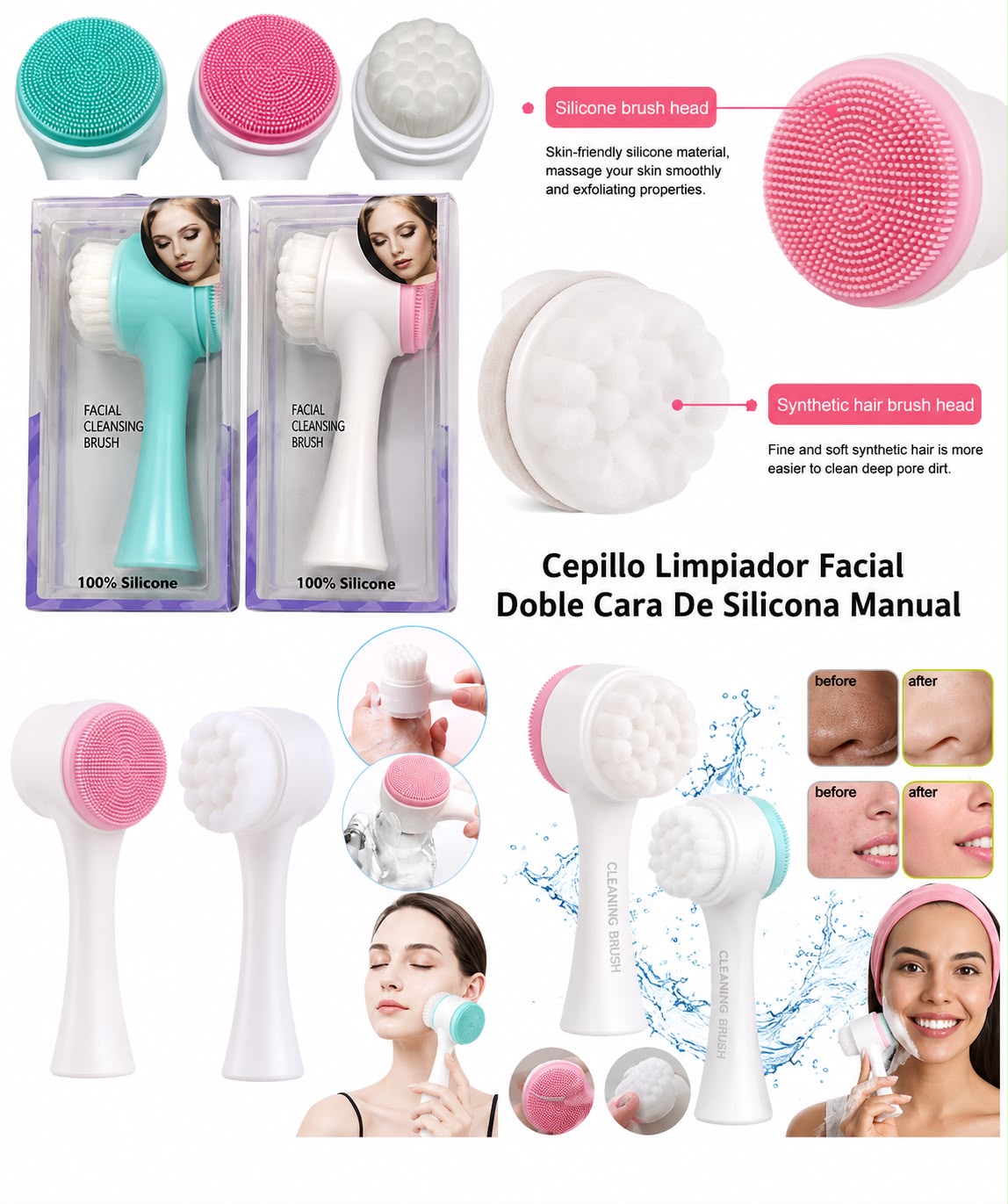 CEPILLO LIMPIADOR FACIAL DOBLE